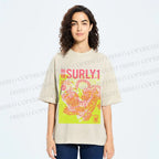 Unisex Surly Tiger Printed Washed Tee