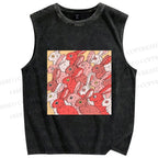 Unisex Rabbits in Warm Rabbit Printed Washed Tank Top