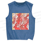 Unisex Rabbits in Warm Rabbit Printed Washed Tank Top
