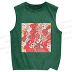 Unisex Rabbits in Warm Rabbit Printed Washed Tank Top