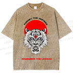 Unisex Forget The Mistake Tiger Printed Washed Tee