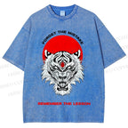 Unisex Forget The Mistake Tiger Printed Washed Tee
