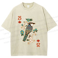 Unisex Vintage Bird 25 Printed Washed Tee