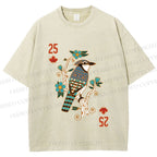 Unisex Vintage Bird 25 Printed Washed Tee