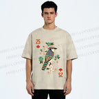 Unisex Vintage Bird 25 Printed Washed Tee