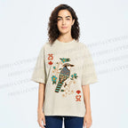 Unisex Vintage Bird 25 Printed Washed Tee