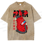 Unisex Akira Printed Washed Tee