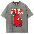 Unisex Akira Printed Washed Tee