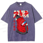 Unisex Akira Printed Washed Tee
