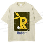 Unisex R is For Rabbit Printed Washed Tee