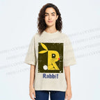 Unisex R is For Rabbit Printed Washed Tee