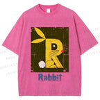 Unisex R is For Rabbit Printed Washed Tee
