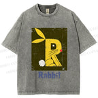 Unisex R is For Rabbit Printed Washed Tee
