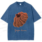 Unisex Yayoi Kusama Pumpkin Printed Washed Tee