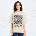 Unisex Yayoi Kusama Geometry Printed Washed Tee