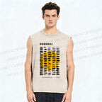 Unisex Bauhaus Geometry Printed Washed Tank Top