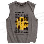 Unisex Bauhaus Geometry Printed Washed Tank Top