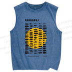 Unisex Bauhaus Geometry Printed Washed Tank Top