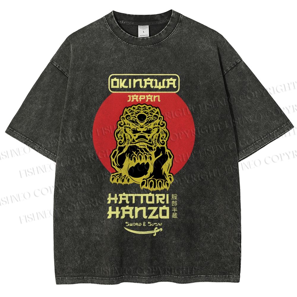 Unisex Hattori Hanzo Printed Washed Tee