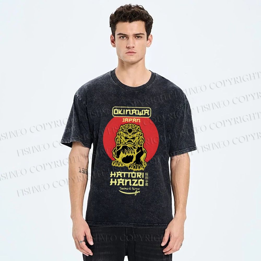 Unisex Hattori Hanzo Printed Washed Tee