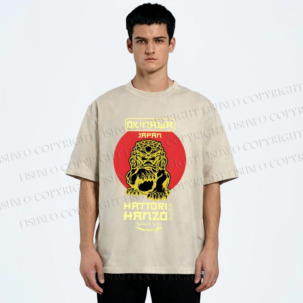 Unisex Hattori Hanzo Printed Washed Tee