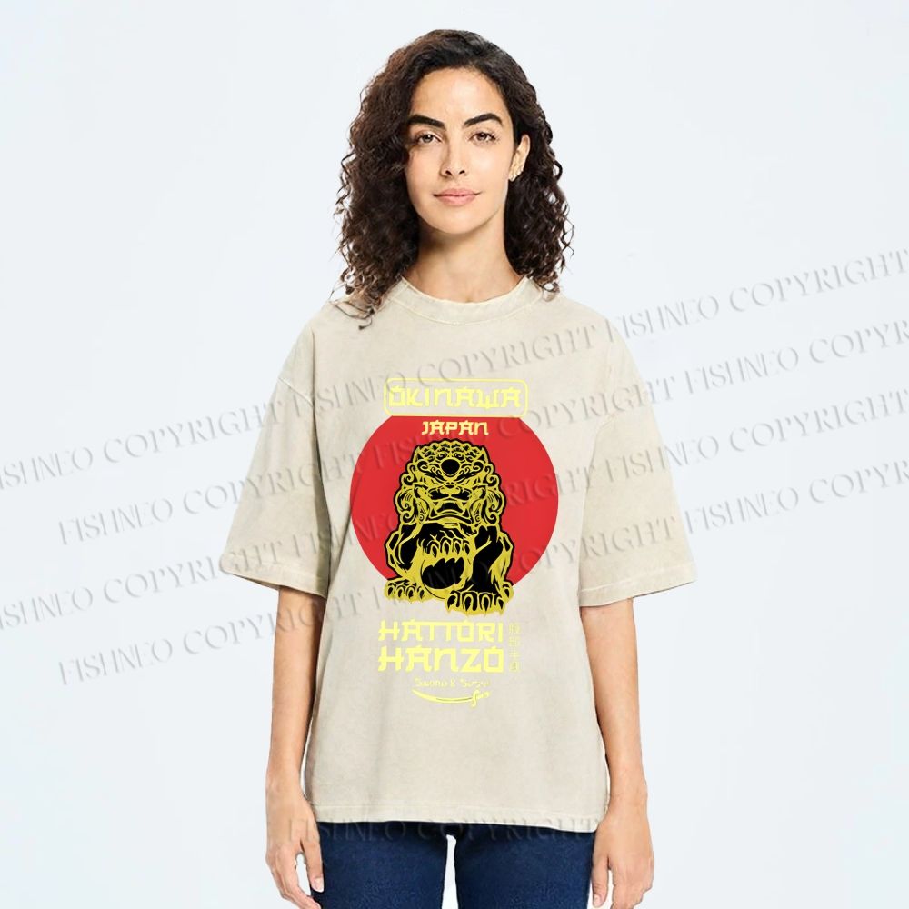 Unisex Hattori Hanzo Printed Washed Tee