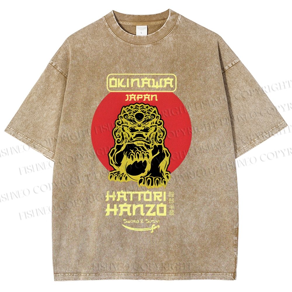 Unisex Hattori Hanzo Printed Washed Tee