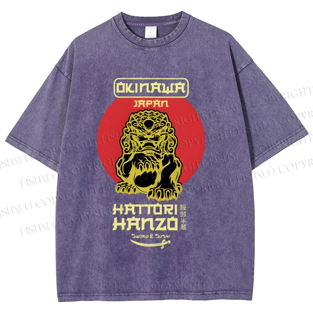 Unisex Hattori Hanzo Printed Washed Tee