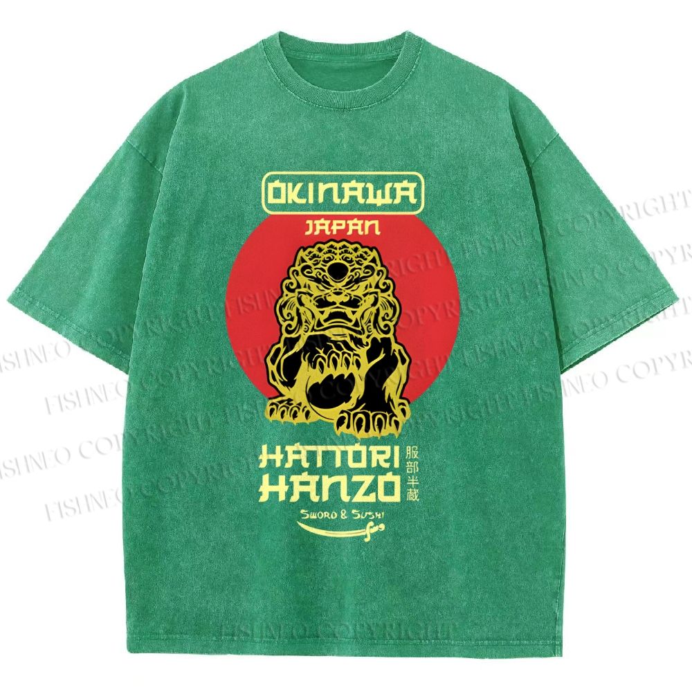 Unisex Hattori Hanzo Printed Washed Tee