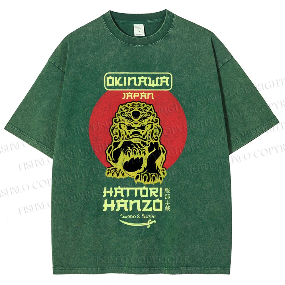 Unisex Hattori Hanzo Printed Washed Tee