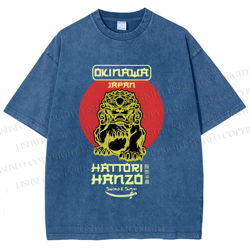 Unisex Hattori Hanzo Printed Washed Tee