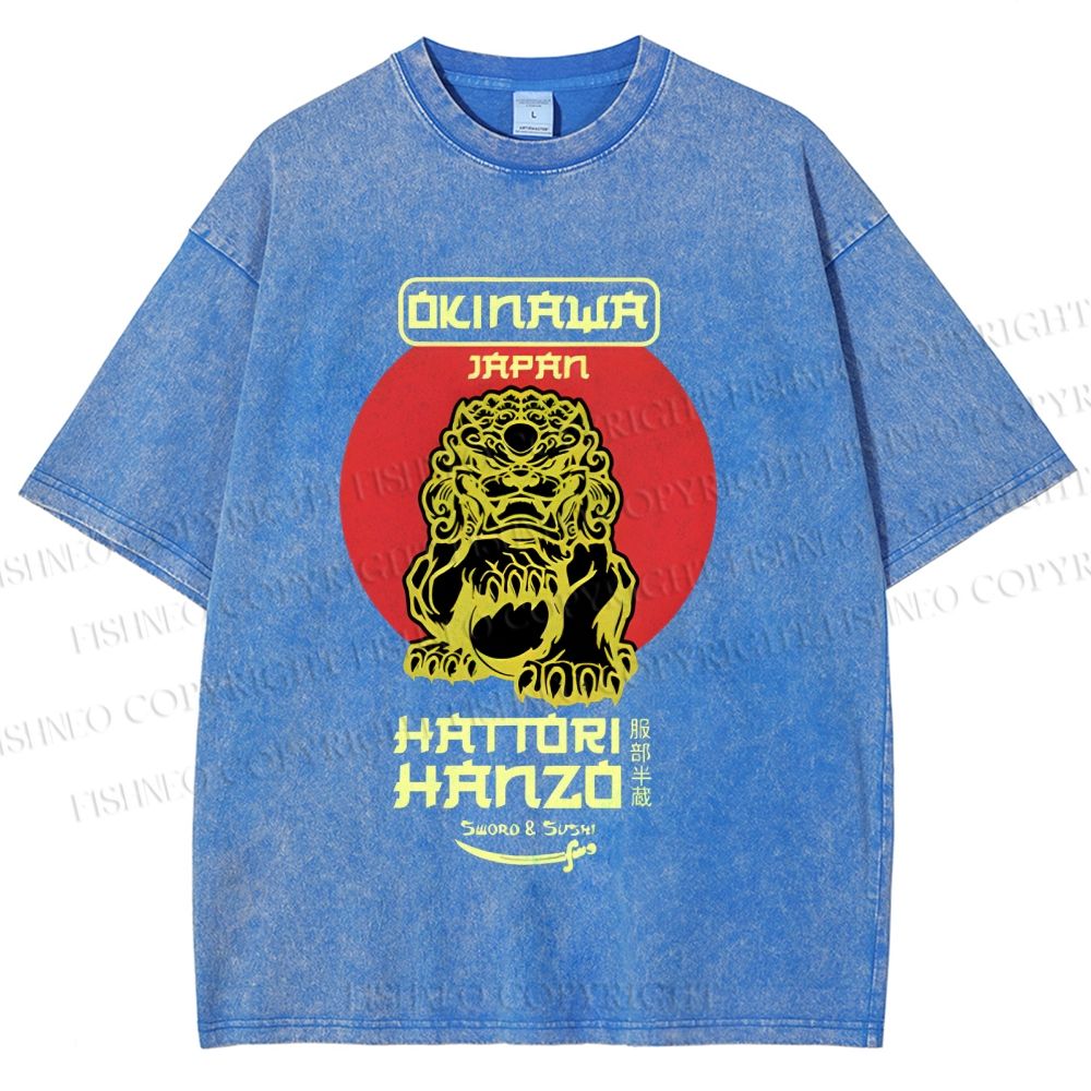 Unisex Hattori Hanzo Printed Washed Tee