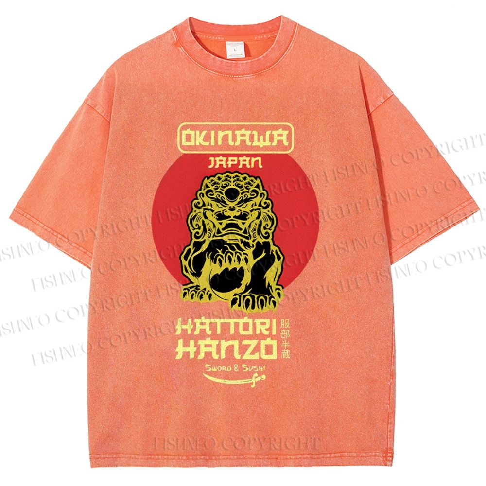 Unisex Hattori Hanzo Printed Washed Tee