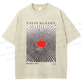 Unisex Yayoi Kusama Polka Dots Printed Washed Tee