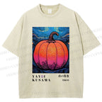 Unisex Yayoi Kusama Pumpkin Printed Washed Tee