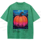 Unisex Yayoi Kusama Pumpkin Printed Washed Tee