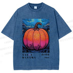 Unisex Yayoi Kusama Pumpkin Printed Washed Tee