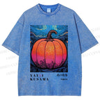 Unisex Yayoi Kusama Pumpkin Printed Washed Tee