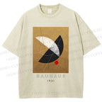 Unisex Bauhaus Geometry Printed Washed Tee