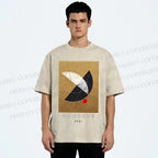 Unisex Bauhaus Geometry Printed Washed Tee