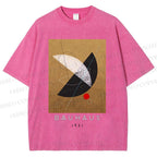 Unisex Bauhaus Geometry Printed Washed Tee