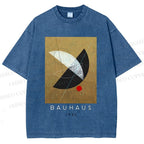 Unisex Bauhaus Geometry Printed Washed Tee
