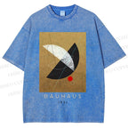 Unisex Bauhaus Geometry Printed Washed Tee