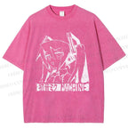 Unisex Hatsune Miku Graffiti Printed Washed Tee