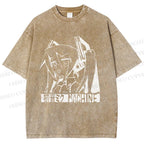 Unisex Hatsune Miku Graffiti Printed Washed Tee