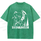 Unisex Hatsune Miku Graffiti Printed Washed Tee