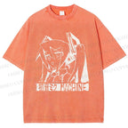 Unisex Hatsune Miku Graffiti Printed Washed Tee