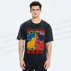 Unisex Yayoi Kusama Cats With Dots Printed Washed Tee