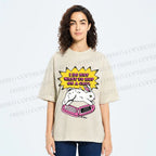 Unisex Rabbit Doesnot Want to Hop on a Call Printed Washed Tee