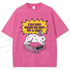 Unisex Rabbit Doesnot Want to Hop on a Call Printed Washed Tee